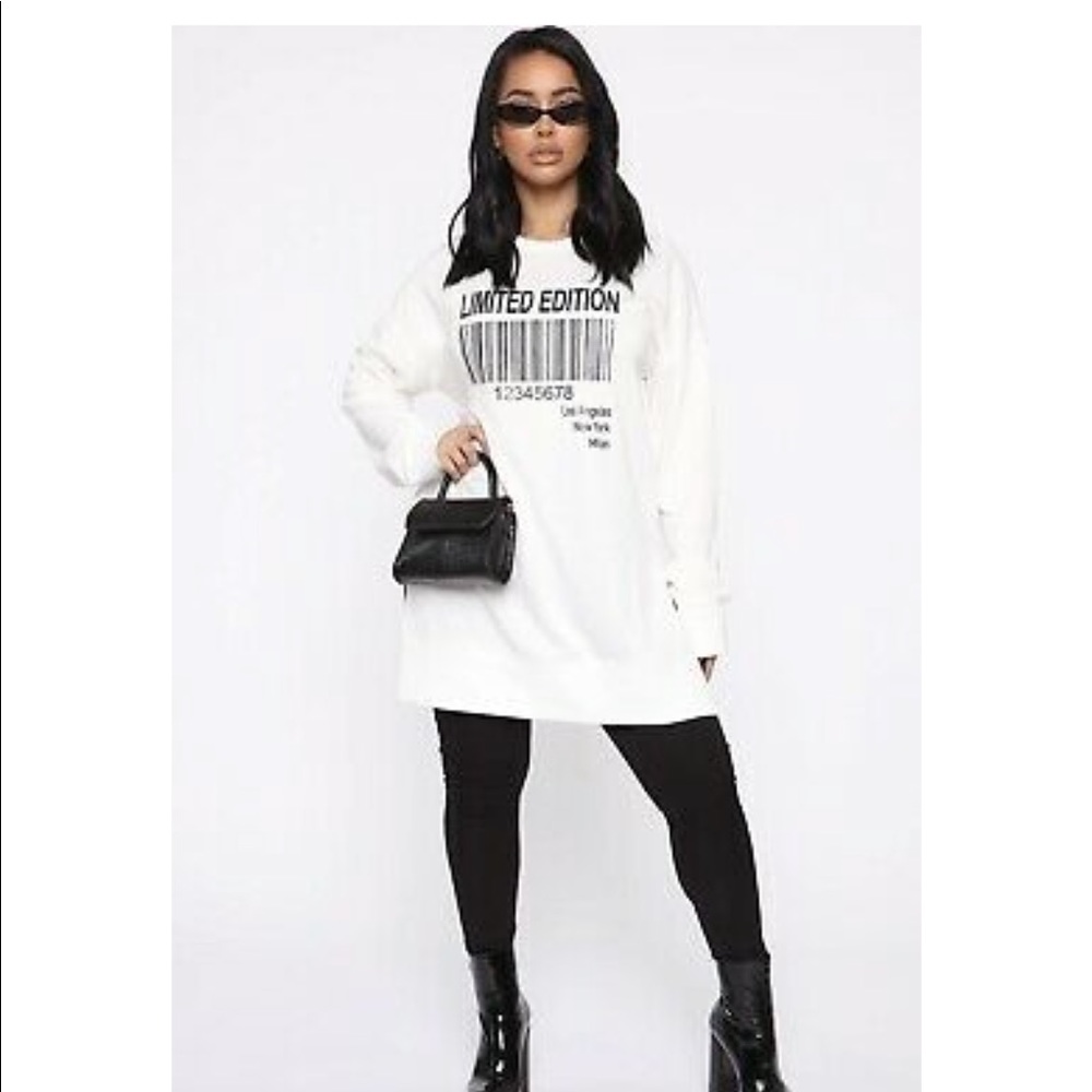Never been worn bar code long sweatshirt
